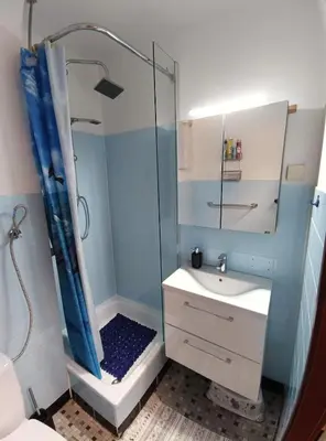 Ein Badezimmer in der Unterkunft Ferienwohnung - Glockenbergtraum - im schönen Harz, 2 Zimmer mit Südbalkon