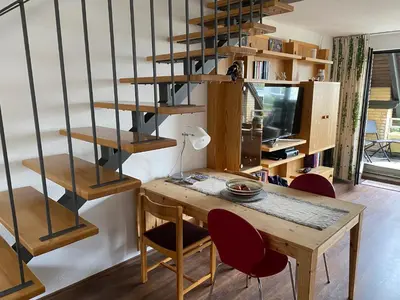 Ein Sitzbereich in der Unterkunft Gipfel Lounge