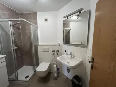 Ein Badezimmer in der Unterkunft Ferienwohnung Kleine Auszeit