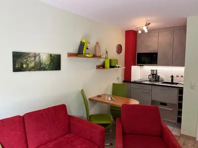 Küche/Küchenzeile in der Unterkunft Apartment an der Wurmbergseilbahn mit Balkon