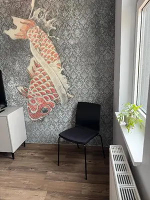 Ein Sitzbereich in der Unterkunft Stilapartment Oasis 2