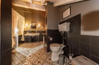 Ein Badezimmer in der Unterkunft Landhaus Gutshaus