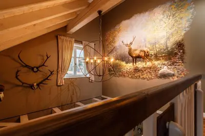 Ein Badezimmer in der Unterkunft Landhaus zum Wilddieb
