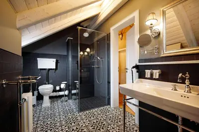 Ein Badezimmer in der Unterkunft Landhaus zum Wilddieb