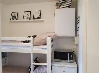 Ein Bett oder Betten in einem Zimmer der Unterkunft Lake Lodge am Kranichsee - Hahnenklee im Harz