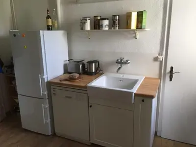 Küche/Küchenzeile in der Unterkunft Haus Schwalbenherd