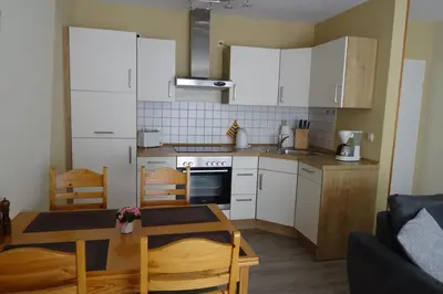 Küche/Küchenzeile in der Unterkunft Ferienwohnung an der Seilbahn