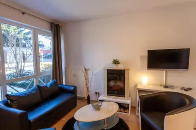 Ein Sitzbereich in der Unterkunft Ferienwohnung Verschnaufpause am Hasselkopflift