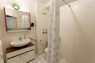 Ein Badezimmer in der Unterkunft Ferienwohnung Verschnaufpause am Hasselkopflift
