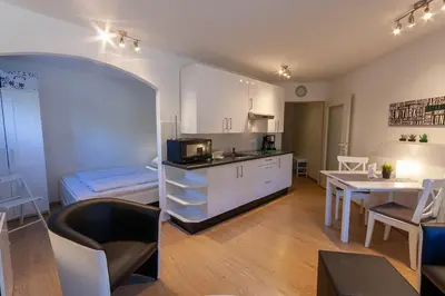 Küche/Küchenzeile in der Unterkunft Ferienwohnung Verschnaufpause am Hasselkopflift