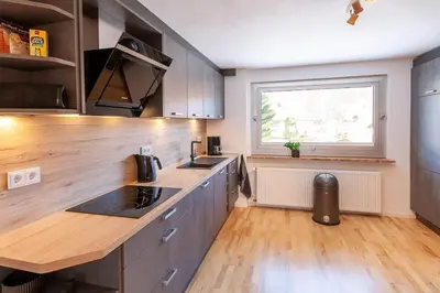 Küche/Küchenzeile in der Unterkunft Ferienhaus Holzwurm