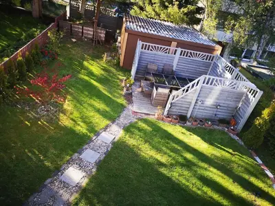 Ein Garten an der Unterkunft Ferienhaus Harzer Budenzauber mit Sauna
