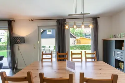 Ein Sitzbereich in der Unterkunft Ferienhaus Huckla