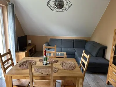 Ein Sitzbereich in der Unterkunft Magdalena Apartments 3