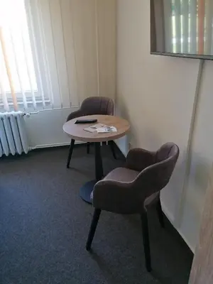 Ein Sitzbereich in der Unterkunft An der Bode