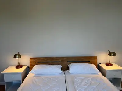 Ein Bett oder Betten in einem Zimmer der Unterkunft Ferienhaus Wäschegrund