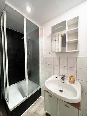 Ein Badezimmer in der Unterkunft Haus Andrea - Ferienwohnung Storchschnabel