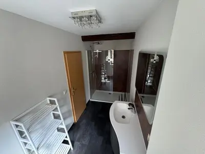 Ein Badezimmer in der Unterkunft Ferienwohnung Ackerbürgerhof