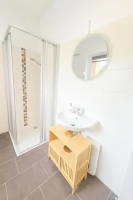 Ein Badezimmer in der Unterkunft Stilvoll zu Hause mit Charme, bis zu 6 Personen
