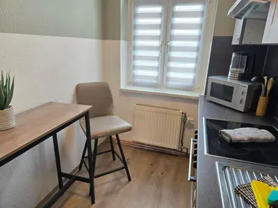 Küche/Küchenzeile in der Unterkunft FeWo 5 Personen, Nähe Bahnhof, WLAN,Balkon