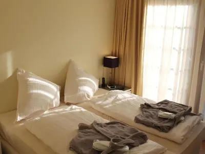 Ein Bett oder Betten in einem Zimmer der Unterkunft Bocksbergblick Ausspann