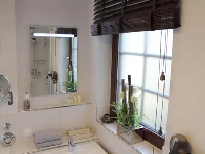 Ein Badezimmer in der Unterkunft Bocksbergblick Ausspann
