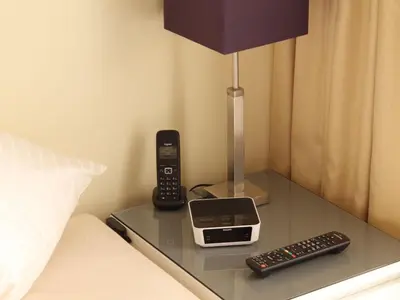 Ein Bett oder Betten in einem Zimmer der Unterkunft Bocksbergblick Ausspann