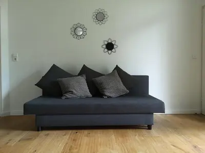 Ein Sitzbereich in der Unterkunft NaturPur