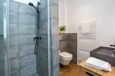 Ein Badezimmer in der Unterkunft Lieblingsquartier 14
