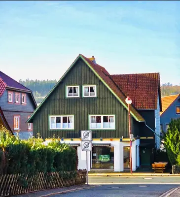Das Gebäude in dem sich die Ferienwohnung befindet