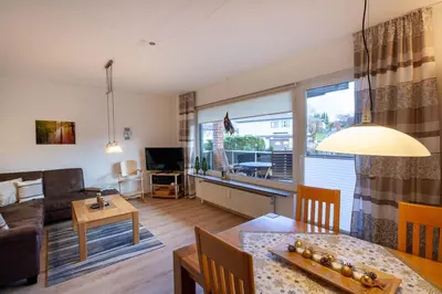 TV/Unterhaltungsangebot in der Unterkunft Ferienwohnung Marit mit Balkon