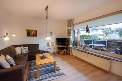 TV/Unterhaltungsangebot in der Unterkunft Ferienwohnung Marit mit Balkon