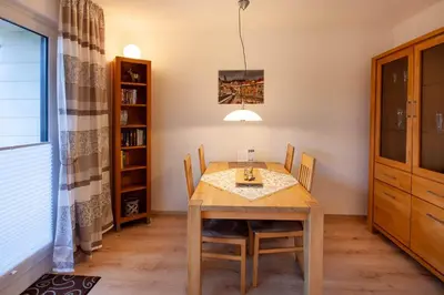 Grundriss der Unterkunft Ferienwohnung Marit mit Balkon