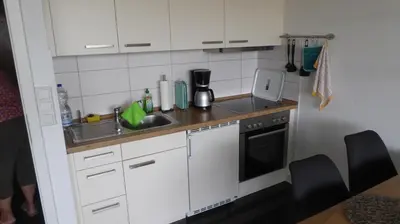 Küche/Küchenzeile in der Unterkunft Apartment Weitsicht mit Pool & Sauna