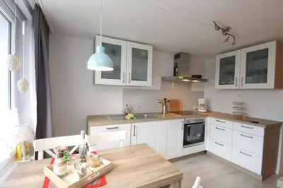 Küche/Küchenzeile in der Unterkunft Ferienwohnung Hüttebergblick