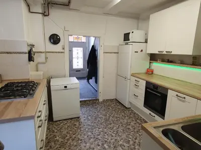 Küche/Küchenzeile in der Unterkunft Ferienhaus Max Schmeling