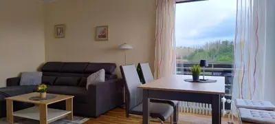 Ein Sitzbereich in der Unterkunft Rodelblick - Gerling
