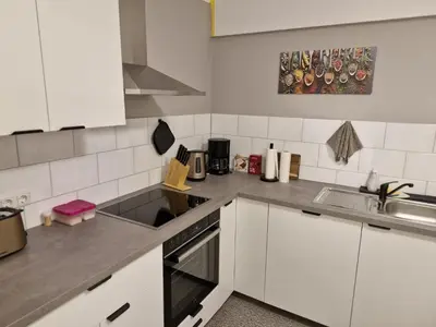 Küche/Küchenzeile in der Unterkunft Monteurzimmer Goslar