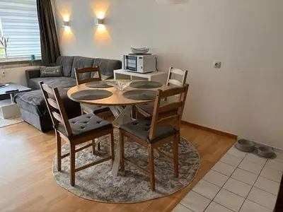 Ein Sitzbereich in der Unterkunft kleine Auszeit
