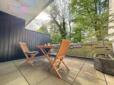 Ein Balkon oder eine Terrasse in der Unterkunft Kleine BergZeit