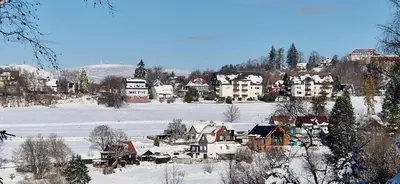 Ferienwohnung Auszeit-Wiesenblick im Winter