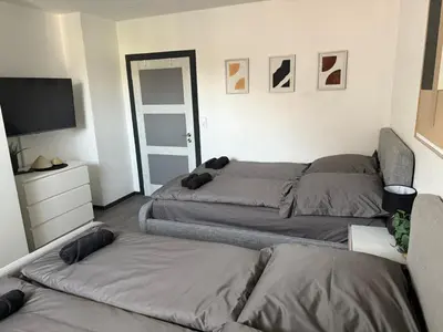 Ein Bett oder Betten in einem Zimmer der Unterkunft Ferienwohnung im Harz 2