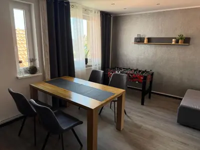 Ein Sitzbereich in der Unterkunft Ferienwohnung im Harz 2