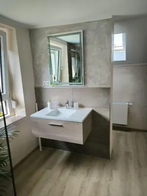 Ein Badezimmer in der Unterkunft Ferienwohnung Am Sonnenbrink