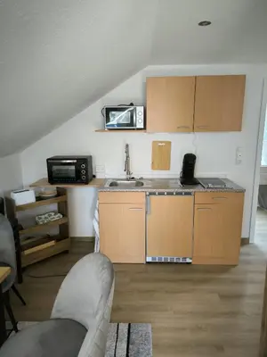 Küche/Küchenzeile in der Unterkunft Ferienwohnung Am Sonnenbrink