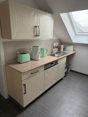 Küche/Küchenzeile in der Unterkunft Ferienwohnung Am Teufelsmauerstieg