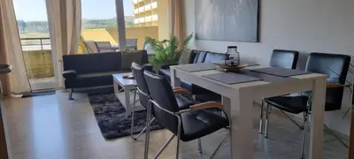 Ein Sitzbereich in der Unterkunft Apartment 212