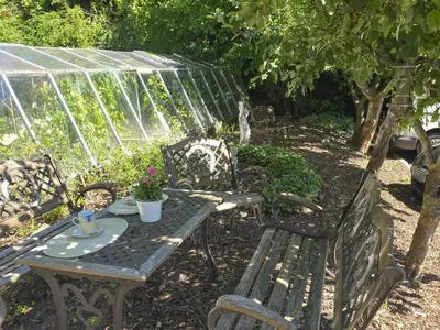 Ein Garten an der Unterkunft Kleines Wölkchen