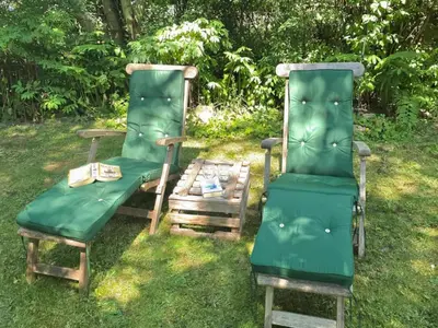 Ein Garten an der Unterkunft Kleines Wölkchen
