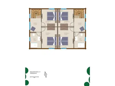 Grundriss der Unterkunft Bergwaldchalet Wellness 5